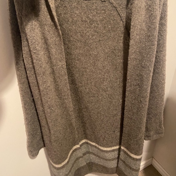 Aritzia Community Long Grey Wool Cardigan - Picture 3 of 7